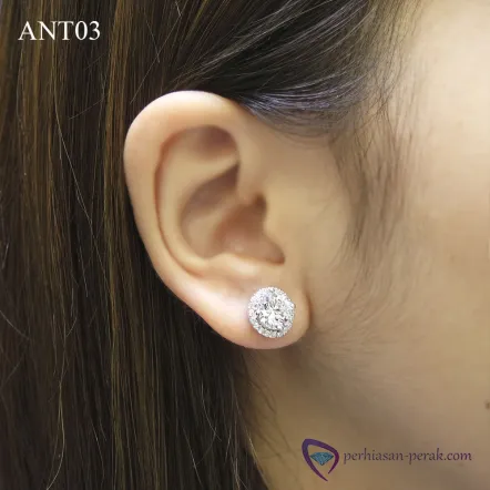 Anting Anting Tusuk Style Berlian Silver 925 3 ant03
