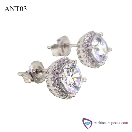 Anting Anting Tusuk Style Berlian Silver 925 2 ant03aa