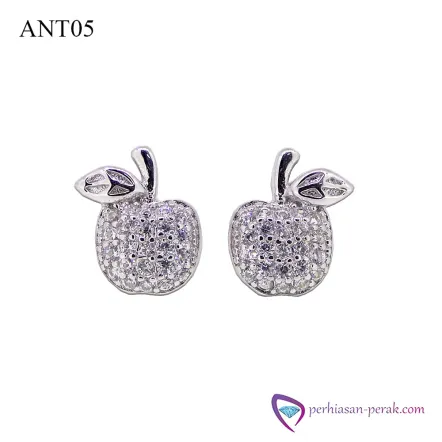 Anting Anting Tusuk Apel Silver 925 2 ant05a