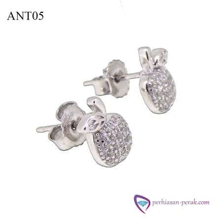 Anting Anting Tusuk Apel Silver 925 3 ant05aa
