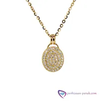 Kalung Variasi Melanies Silver Necklace 925 Gold Series KG5